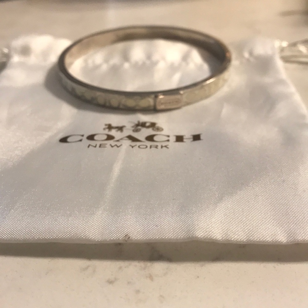 Coach white bangle